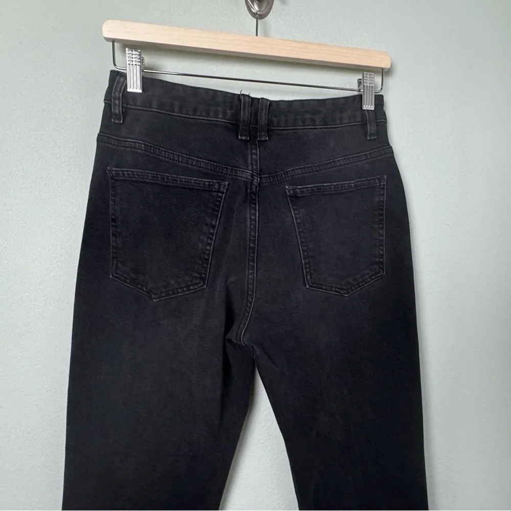 Free‎ People Jeans Dylan High Rise Bootcut Raw Hem Exposed Button Fly Size 28